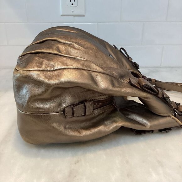 Coach Maggie Madison Metallic Leather Hobo Shoulder Bag HTF - Picture 6 of 16